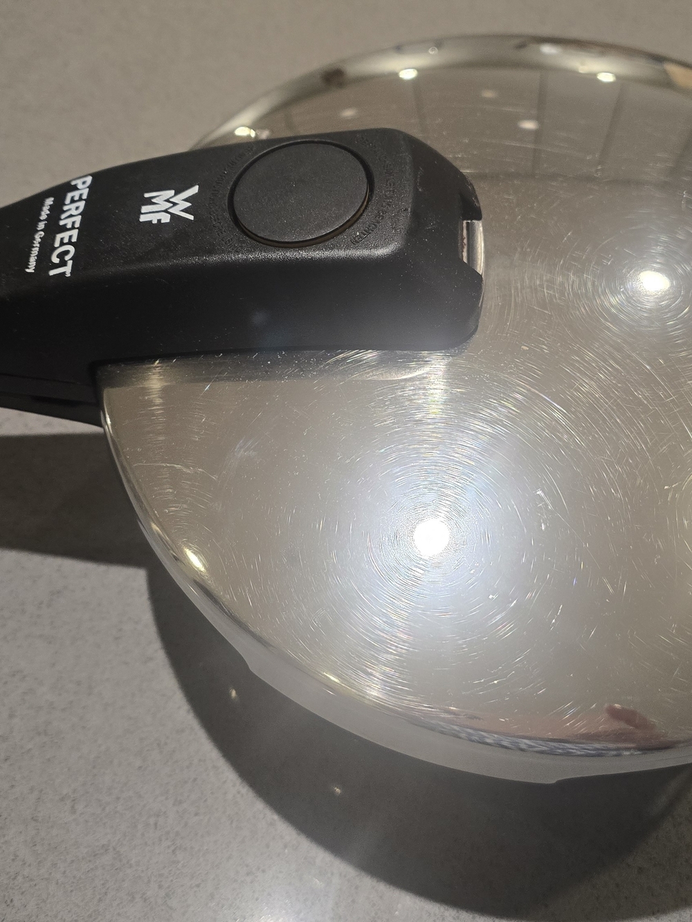WMF Perfect Stainless Steel Saucepan Lid with Black Handle